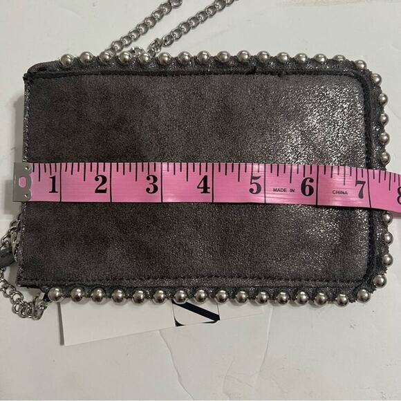 Zara GRAY STUDDED CELL PHONE BAG - Picture 10 of 10